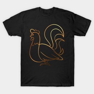 Rooster Pattern T-Shirt